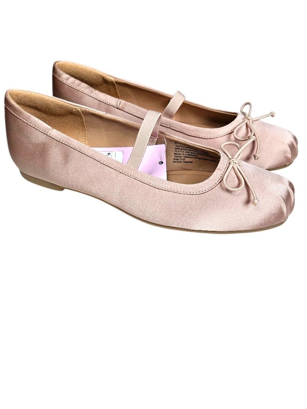 Women's Verona Satin Ballet Flats, Pink, Size 8, Wild Fable, Balletcore